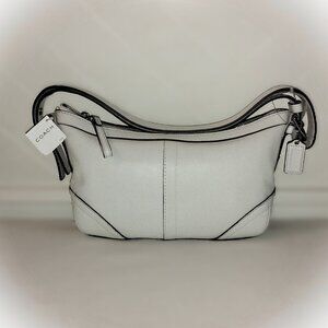 Coach Y2K Winter White Leather E/W Duffle Z14700